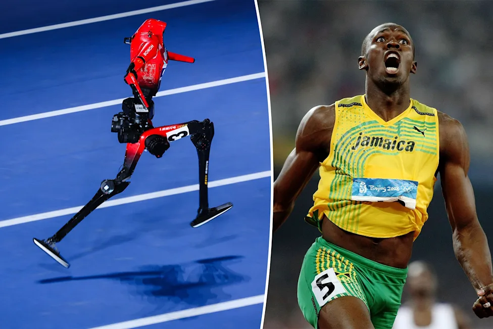 A Robot Just Beat Usain Bolt's Sprint Record — Then Face-Planted Into a Cushion to Stop